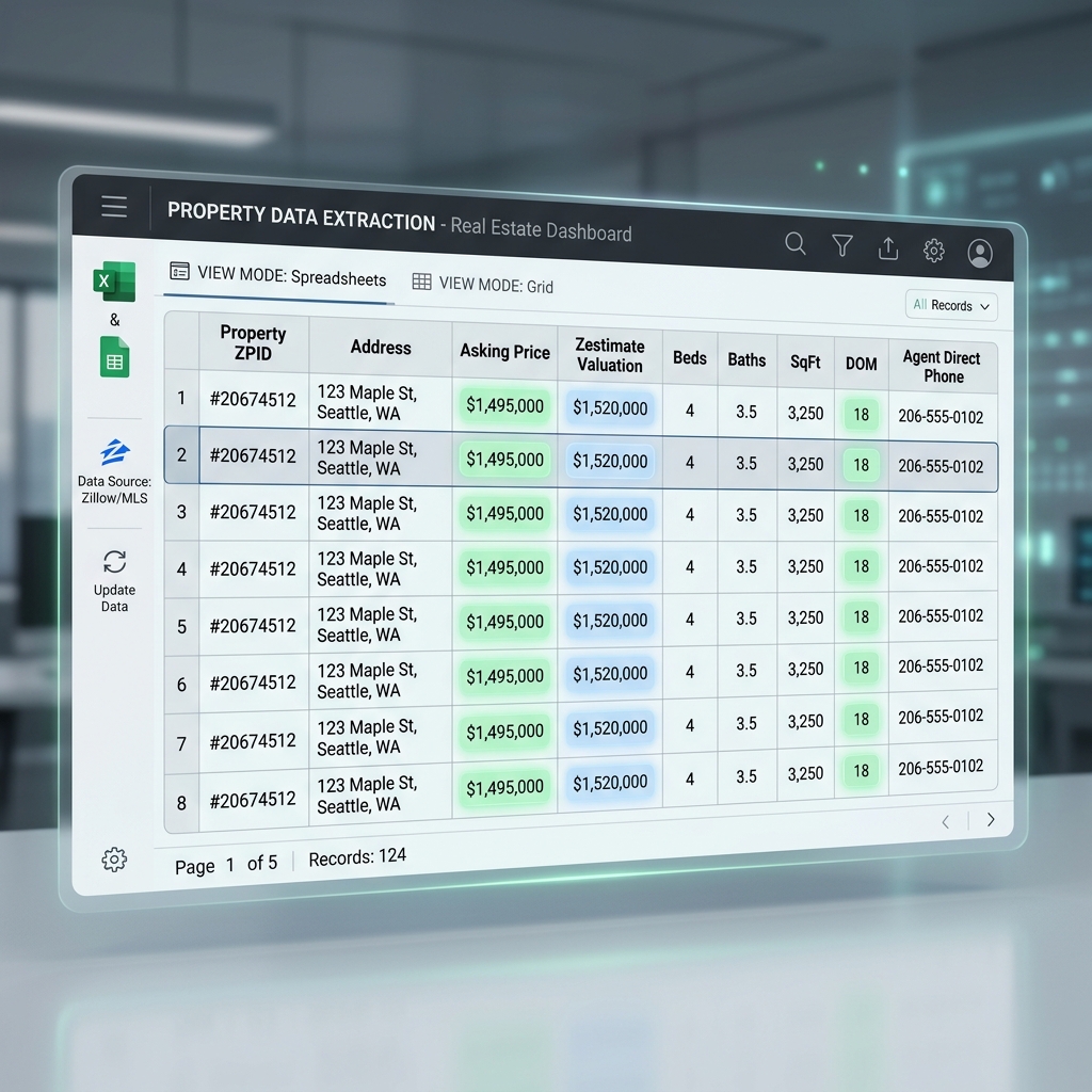Why Real Estate Teams Choose WebScrapingHub - Structured Property Data Excel Export